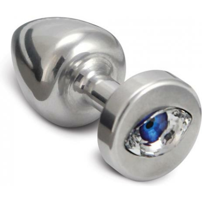 Diogol Anni R Cat's Eye T1 Butt Plug Crystal  Silver - Image 1