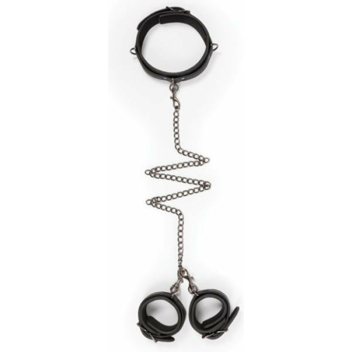 Easy Toys Collar & Wrist Restraint Set Black - Image 1