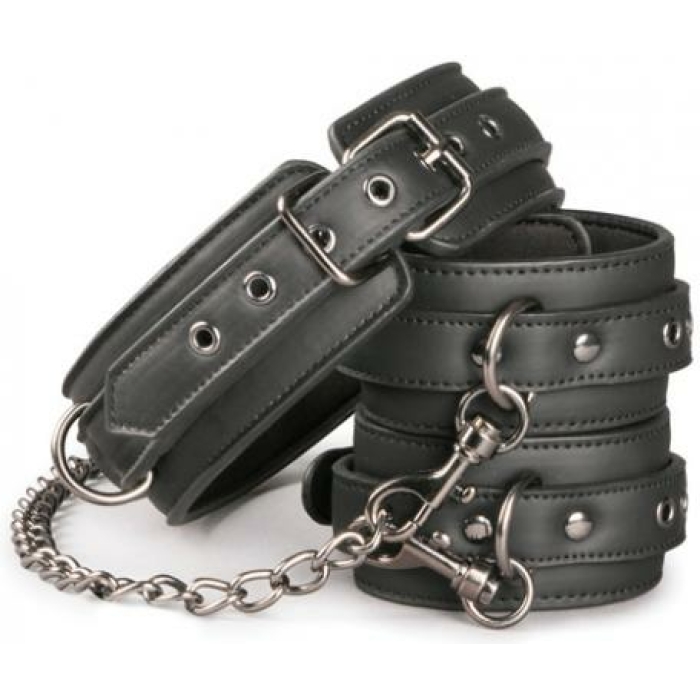Easy Toys Collar & Wrist Restraint Set Black - Image 3