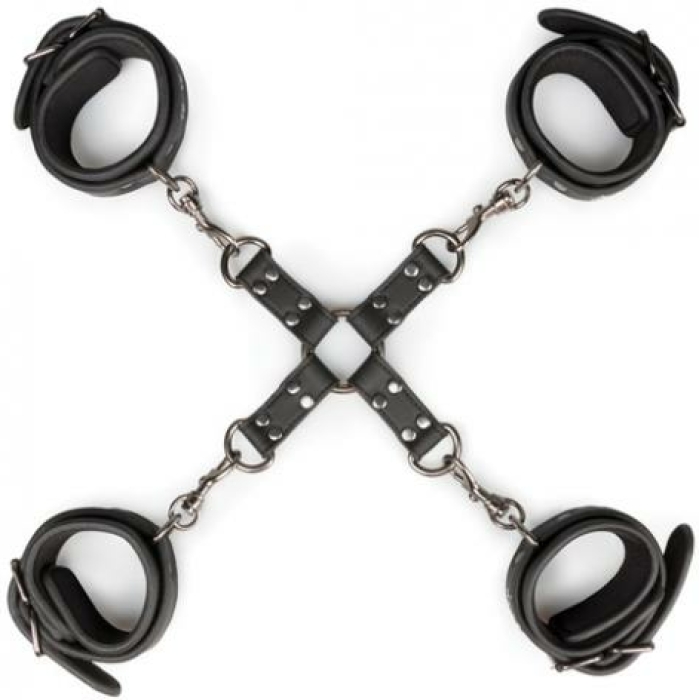 Easy Toys Fetish Hogtie, Ankle & Wrist Cuffs Black - Image 1