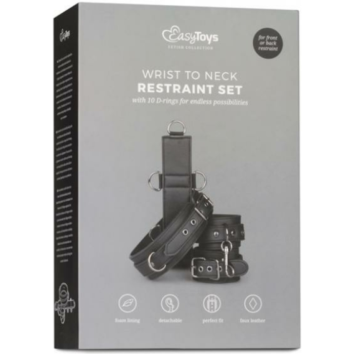 Easy Toys Neck To Wrist Restraint Set Black - Image 3
