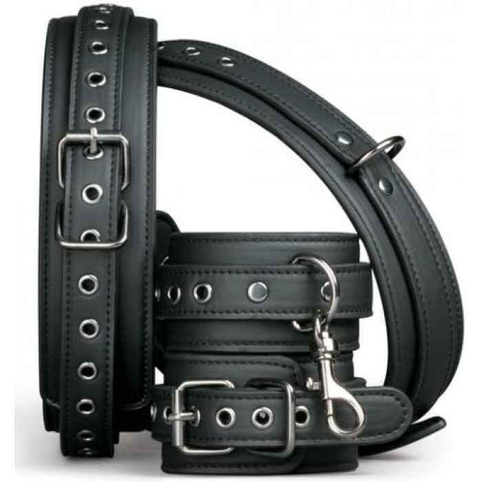 Easy Toys Thigh & Wrist Cuff Restraint Set Black - Image 2