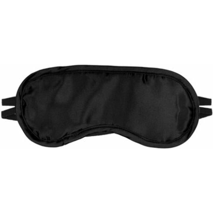 Satin Blindfold 2 Strap Black - Image 1