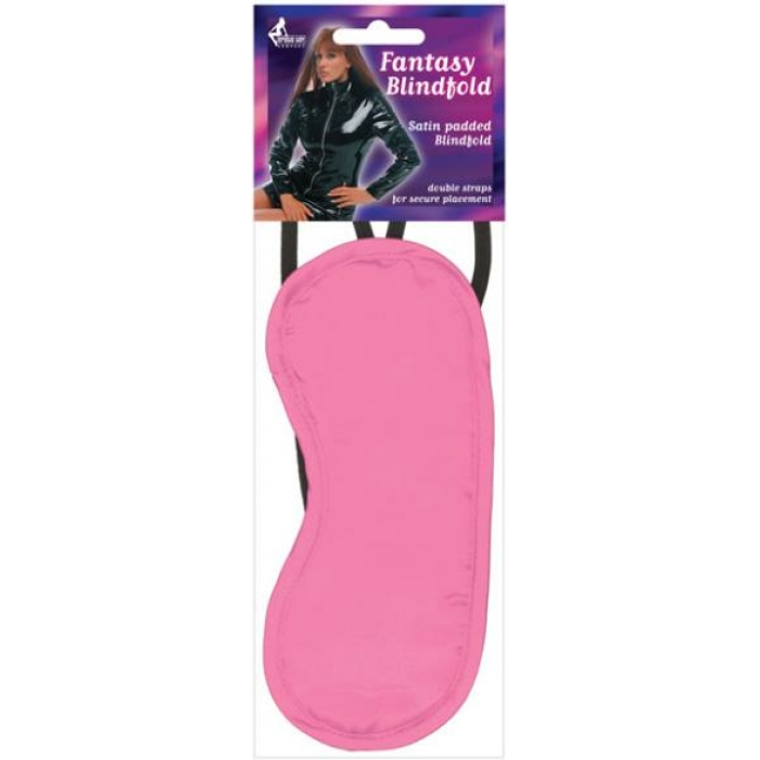 Satin Fantasy Blindfold 2 Strap Pink - Image 1