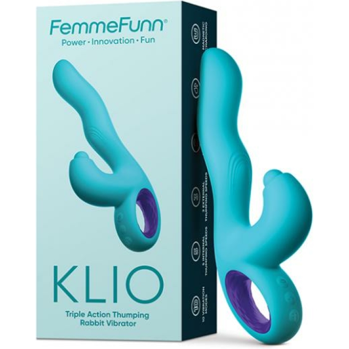 Femme Funn Klio Triple Action Rabbit - Turquoise - Image 1