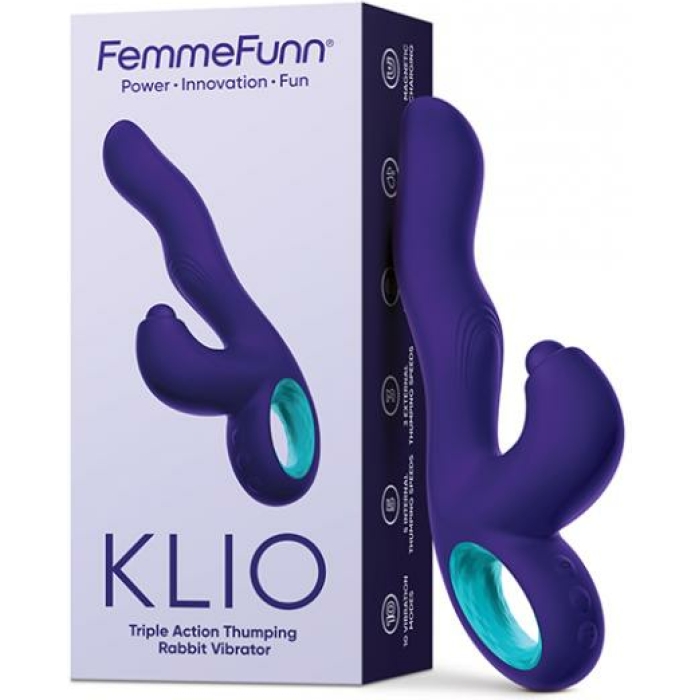 Femme Funn Klio Triple Action Rabbit - Dark Purple - Image 1