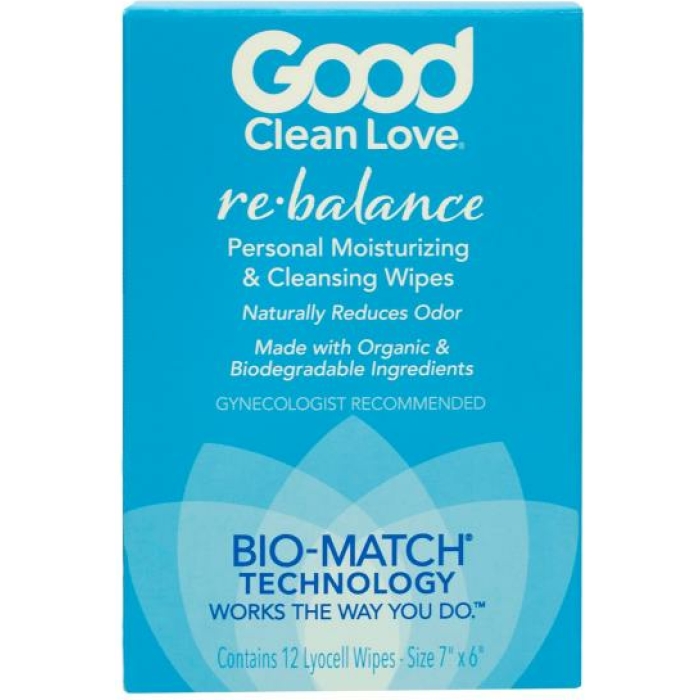 Good Clean Love Rebalance Adult Wipes Box Of 12 - Image 1