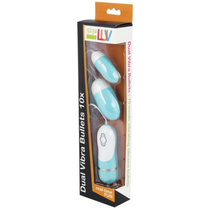 Gigaluv Dual Vibra Bullets 10 Functions Tiffany Blue - Image 2