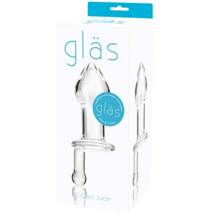 Glas 5 inches Juicer Clear Glass Butt Plug - Image 2