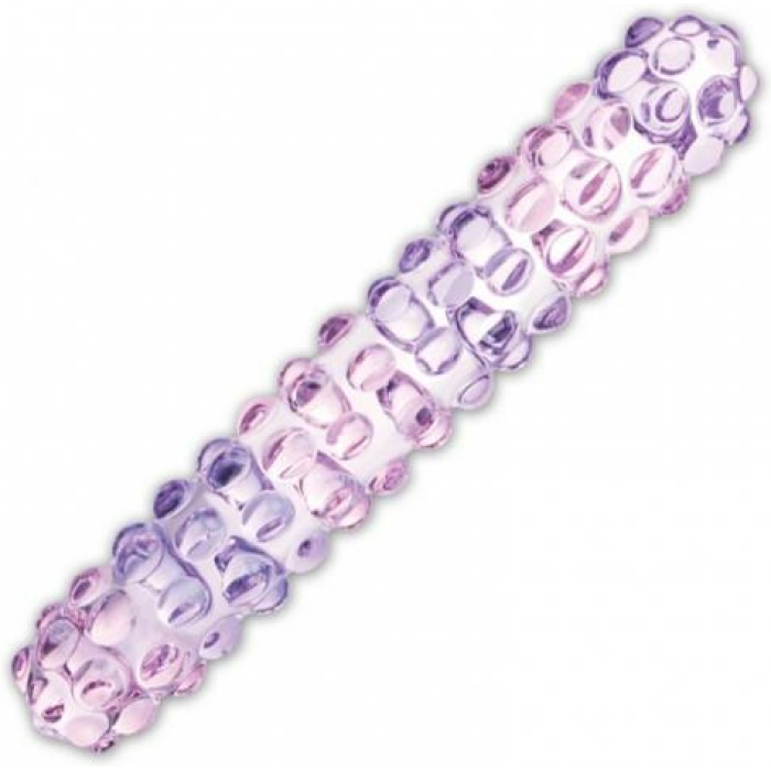 Purple Rose Nubby Glass Dildo - Image 1