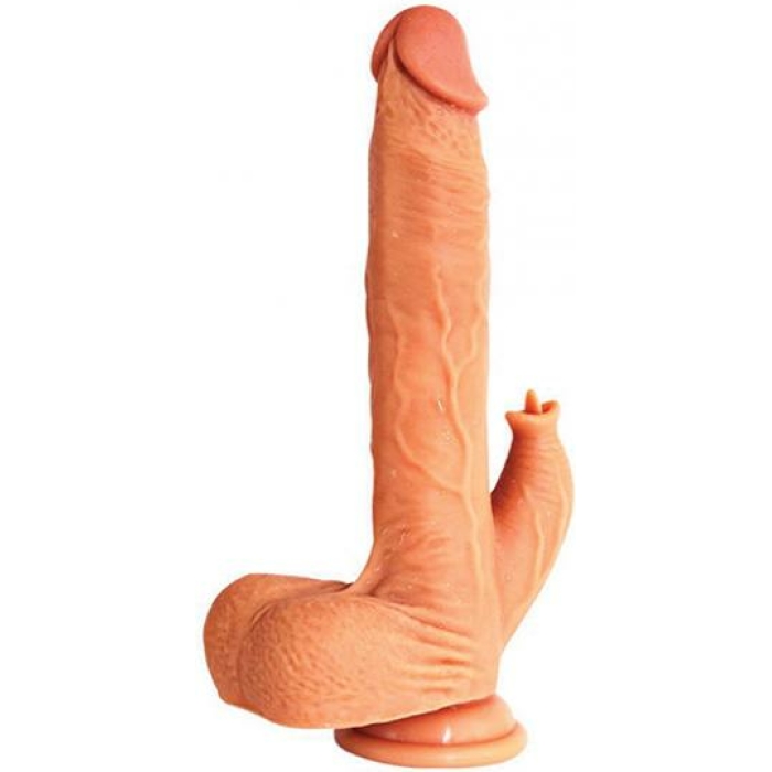 Justin 6.5" Silicone Thrusting Dildo Licker - Image 1