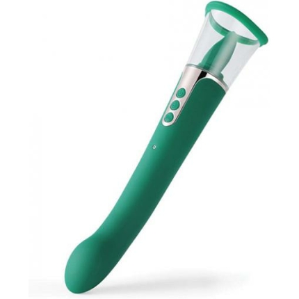 Succion Sucking G-spot Vibrator - 3 Function Green