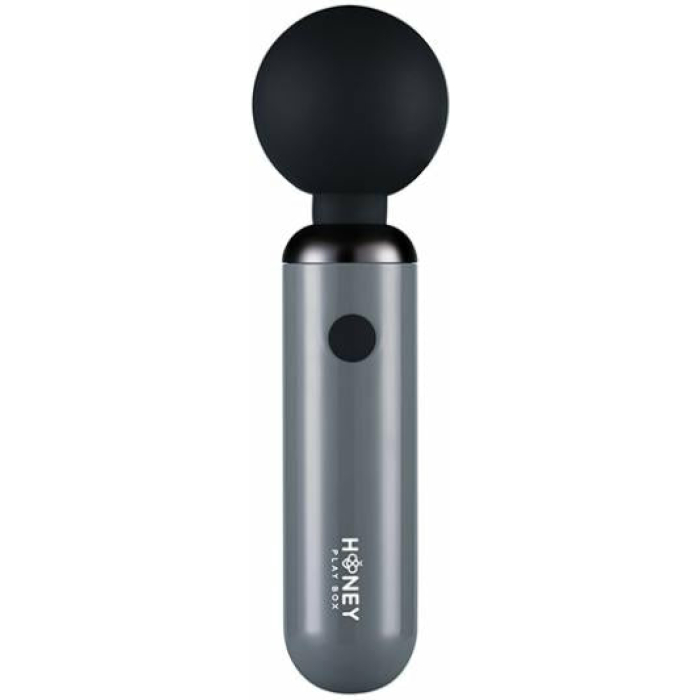 Pomi Wand Clit Tease Vibrating Wand - Grey - Image 1