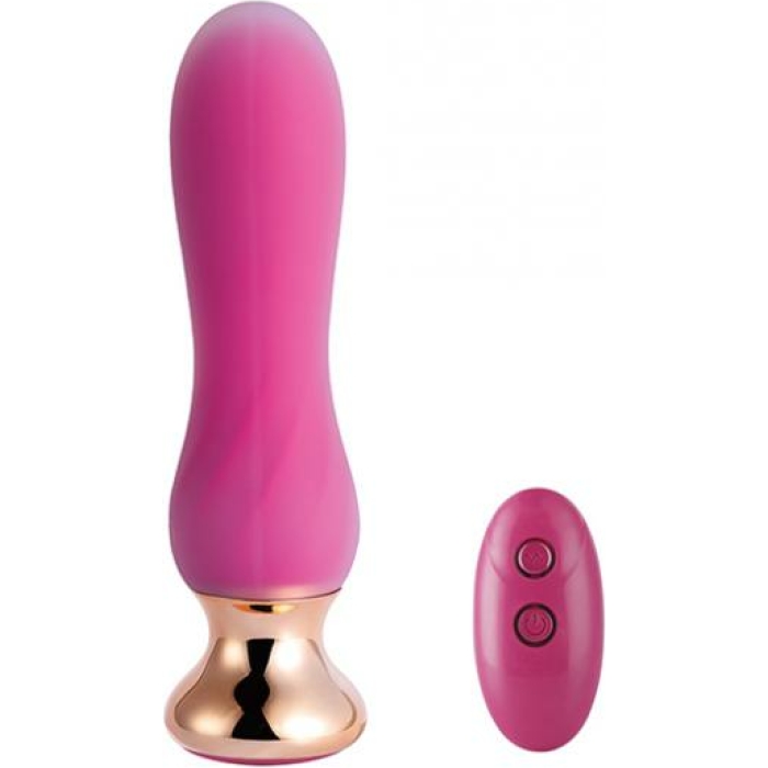 Pink Holic Curved Remote Vibrating Anal Plug - Image 1