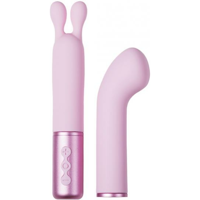The Naughty Collection Interchangeable Heads Vibrator - Pinki Bundle - Image 1