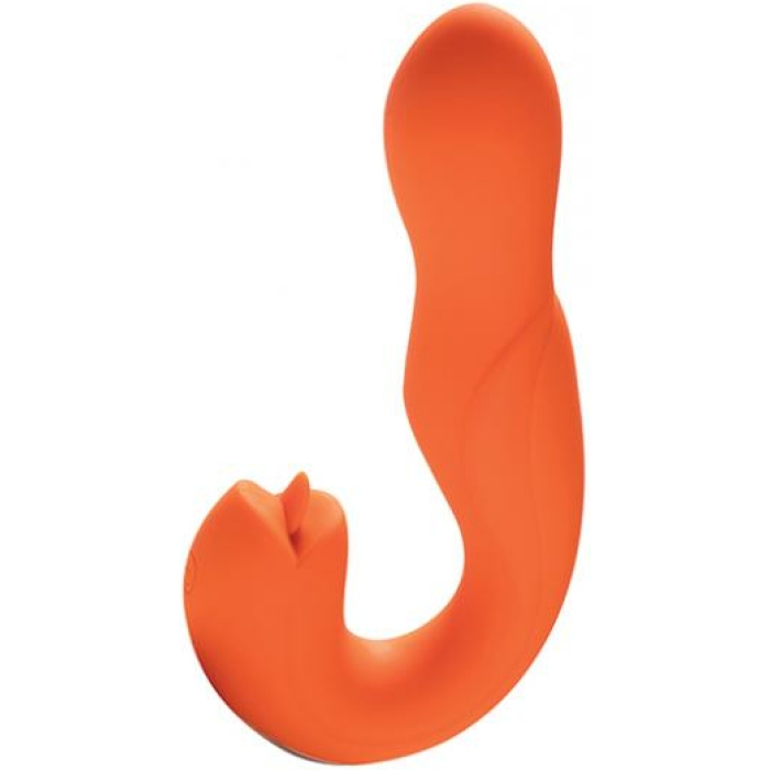 Joi Rotating Head G-spot Vibrator & Clit Licker - Orange - Image 1