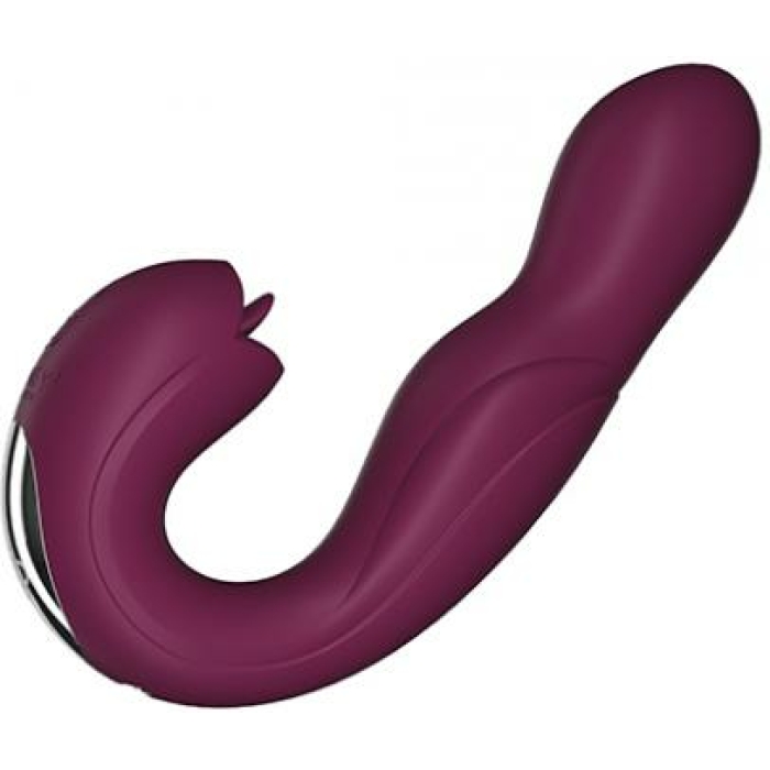 Joi Rotating Head G-spot Vibrator & Clit Licker - Purple - Image 1