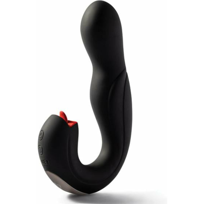 Joi Pro Rotating Head G-spot Vibrator & Clit Licker W/remote - Black - Image 1