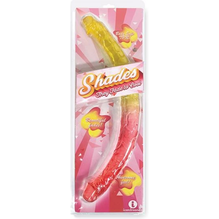 Shades Jelly Tpr Gradient Double Dong - Pink/yellow - Image 1