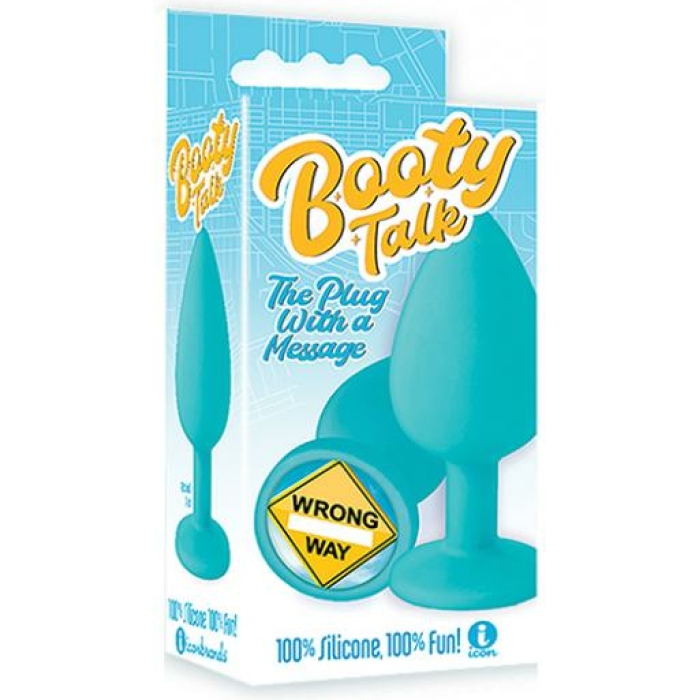 The 9's Booty Calls Wrong Way Plug - Blue - Image 1