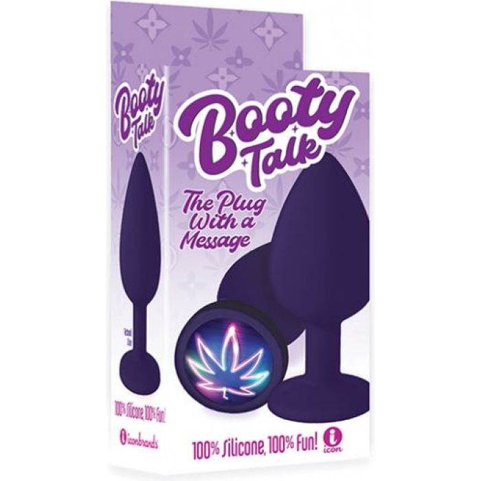 The 9's Booty Calls Neon Leaf Plug - Purple - Image 1