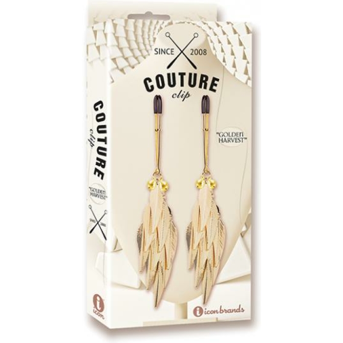 Couture Clips Luxury Nipple Clamps - Golden Harvest - Image 1