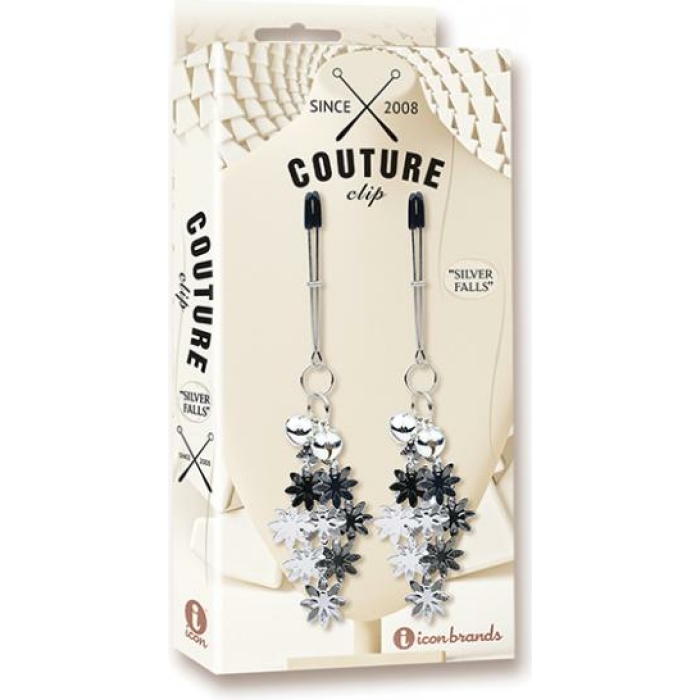 Couture Clips Luxury Nipple Clamps - Silver Falls - Image 1