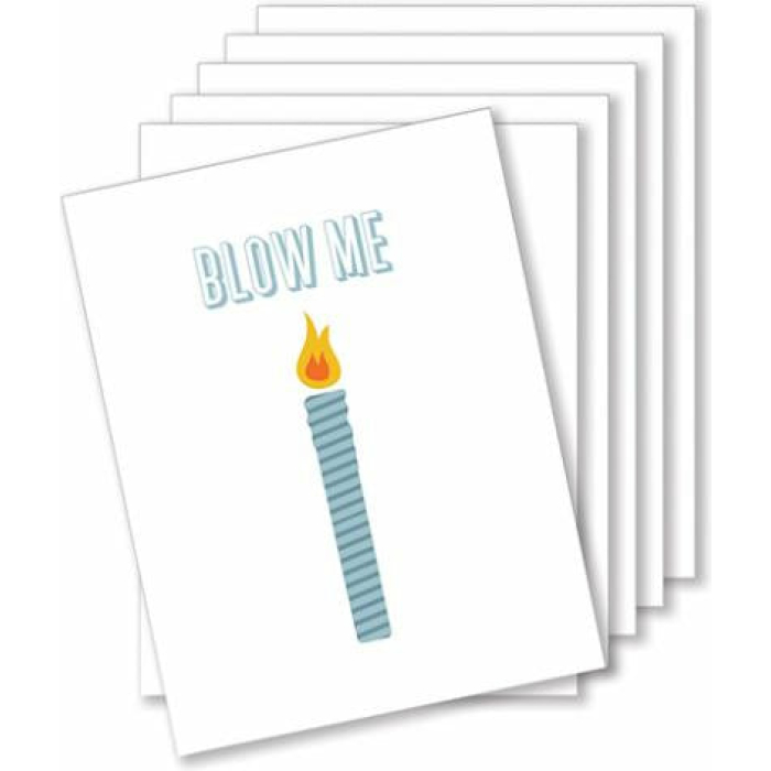 Blow Me Birthday Naughty Greeting Card - Pack Of 6 - Image 1