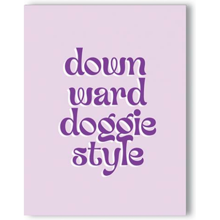 Downward Doggie Naughty Greeting Card - Image 1