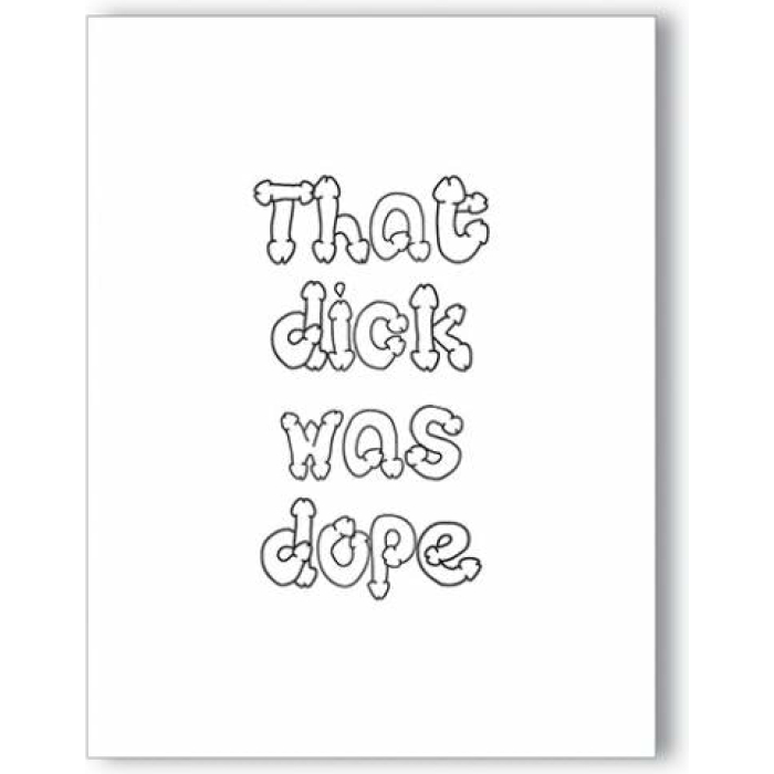 Dope Dick Naughty Greeting Card - Image 1