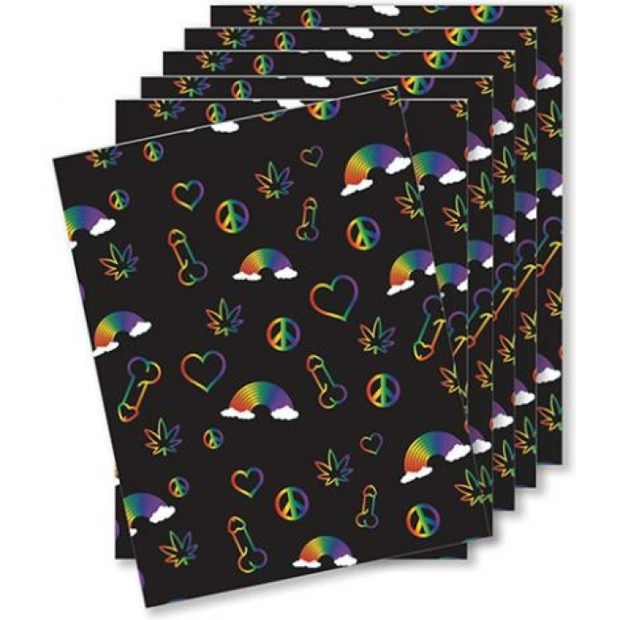 Rainbow Penis Naughty Greeting Card - Pack Of 6 - Image 1
