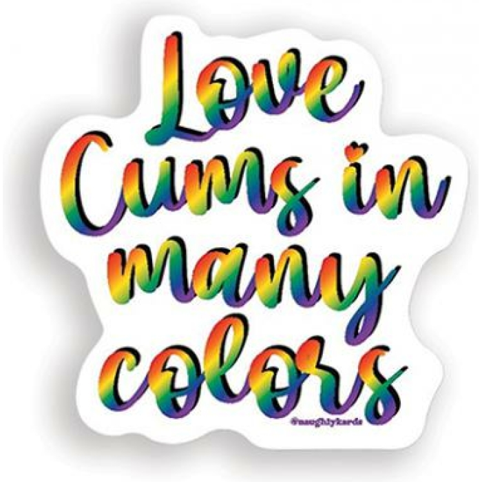 Love Cums Naughty Sticker - Pack Of 3 - Image 1
