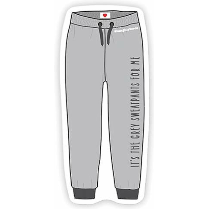 Grey Sweatpants Naughty Sticker - Pack Of 3 - Image 1