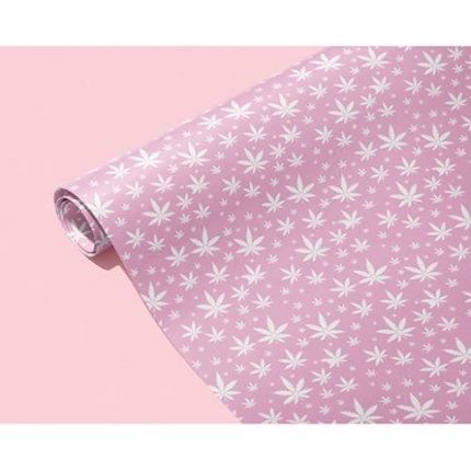 Pink Pot Leaf Wrapping Paper