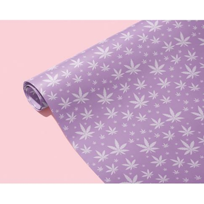 Purple Pot Leaf Wrapping Paper - Image 1