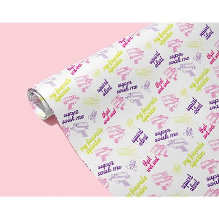 Squirt Alert Naughty Wrapping Paper - Image 1