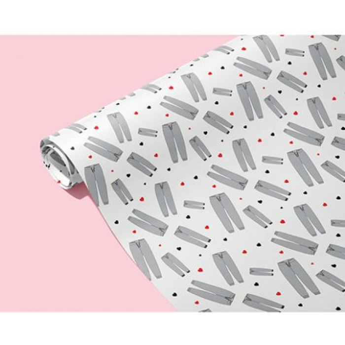 Grey Sweatpants Naughty Wrapping Paper - Image 1