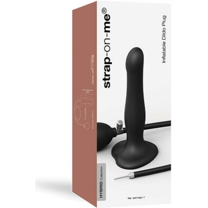 Strap On Me Inflatable Dildo Plug - Black - Image 1