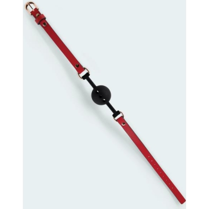 Lust Pu Leather Ball Gag - Red/black