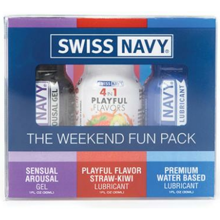 Swiss Navy Weekend Fun Pack Of 3 - 1 Oz - Image 1