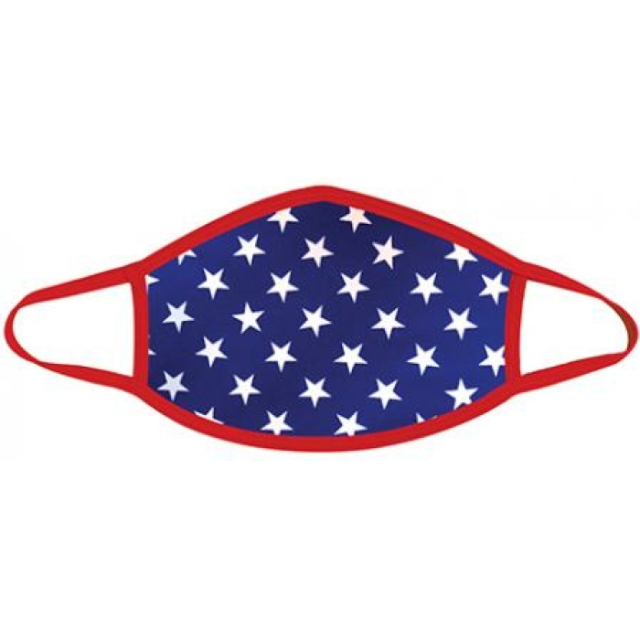 Neva Nude Murica Usa Blue Star Mask W/100% Cotton Liner Red Lg - Image 1