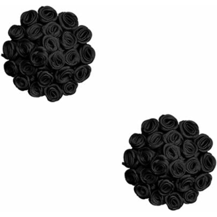 Burlesque Nightfall Roses Reusable Silicone Nipztix - Black O/s - Image 1