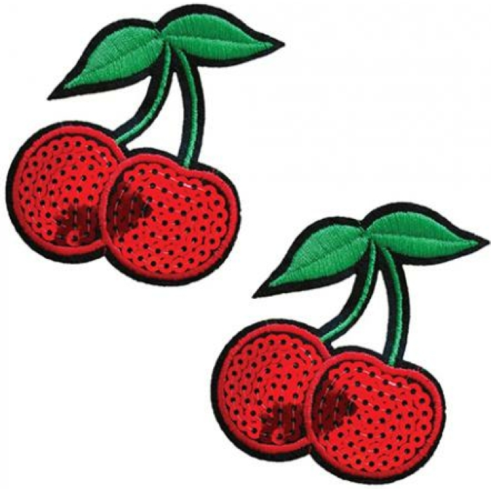 Neva Nude Sequin Cherry Pasties (2 Wears) - Red O/s - Image 1