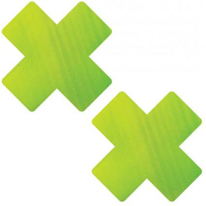 Neva Nude Chameleon Color Changing X Factor Pasties - Green/yellow - Image 1