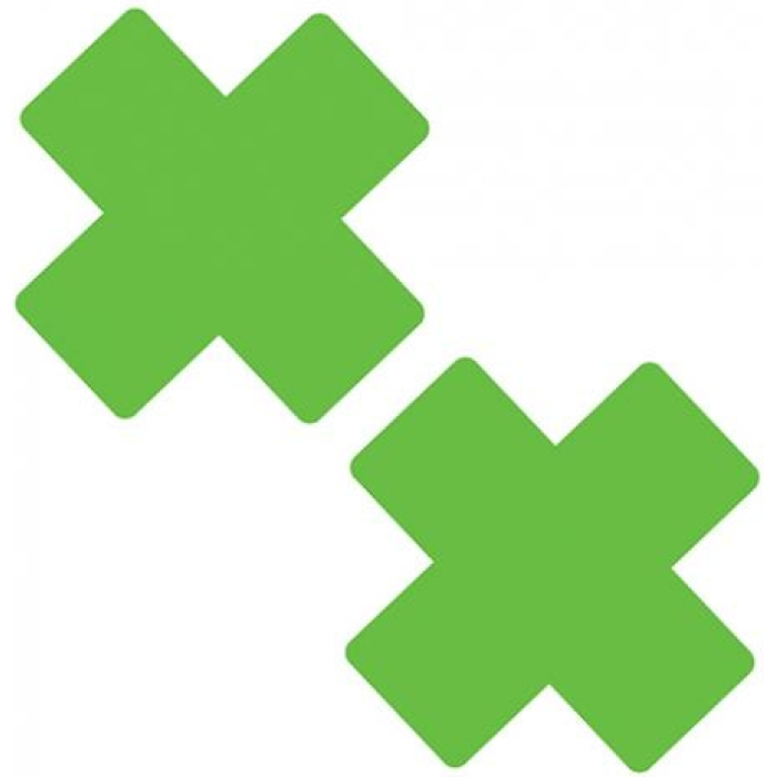 Neva Nude Temperature Reactive X Factor Pasties - Neon Green - Image 1
