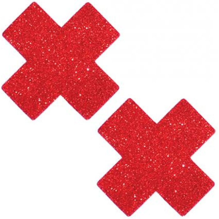 Neva Nude Ravish Me Glitter X Factor Pasties - Red O/s - Image 1