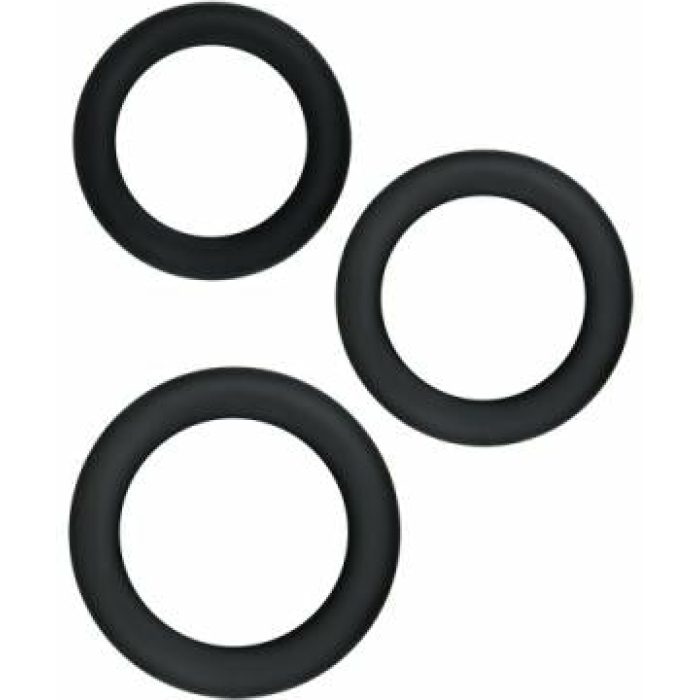 Renegade Diversity Rings Black Pack Of 3 - Image 1