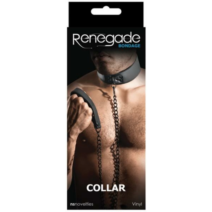 Renegade Bondage Collar Black O/S - Image 2