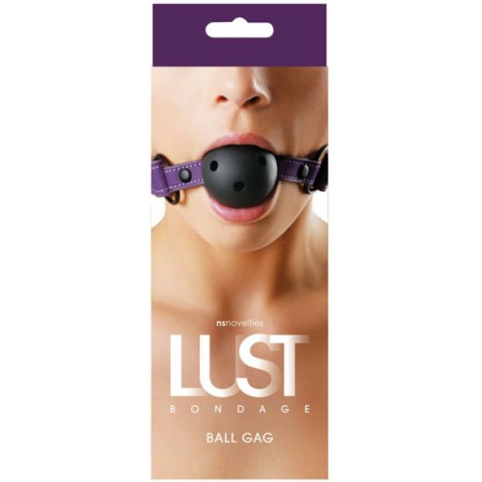 Lust Bondage Ball Gag Purple O/S - Image 2