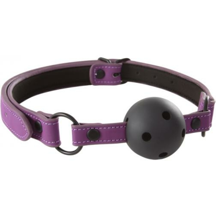 Lust Bondage Ball Gag Purple O/S - Image 1